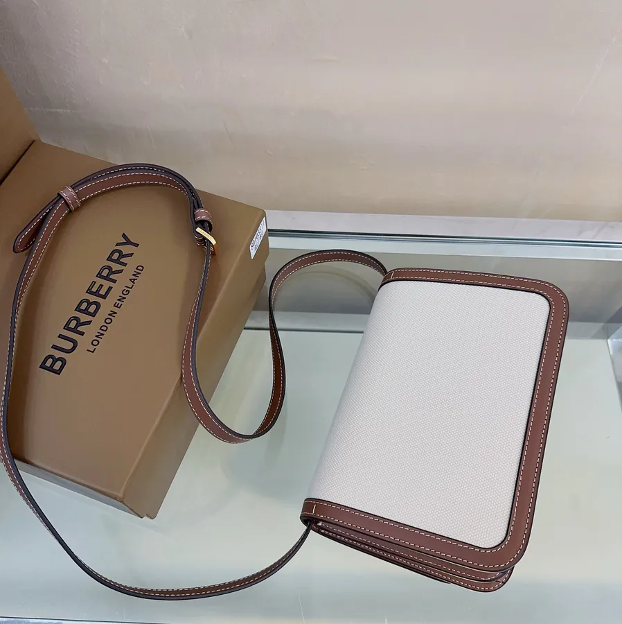 Thomas Bur Exclusive Identifier Dual Tone Canvas and Leather Zip Tote