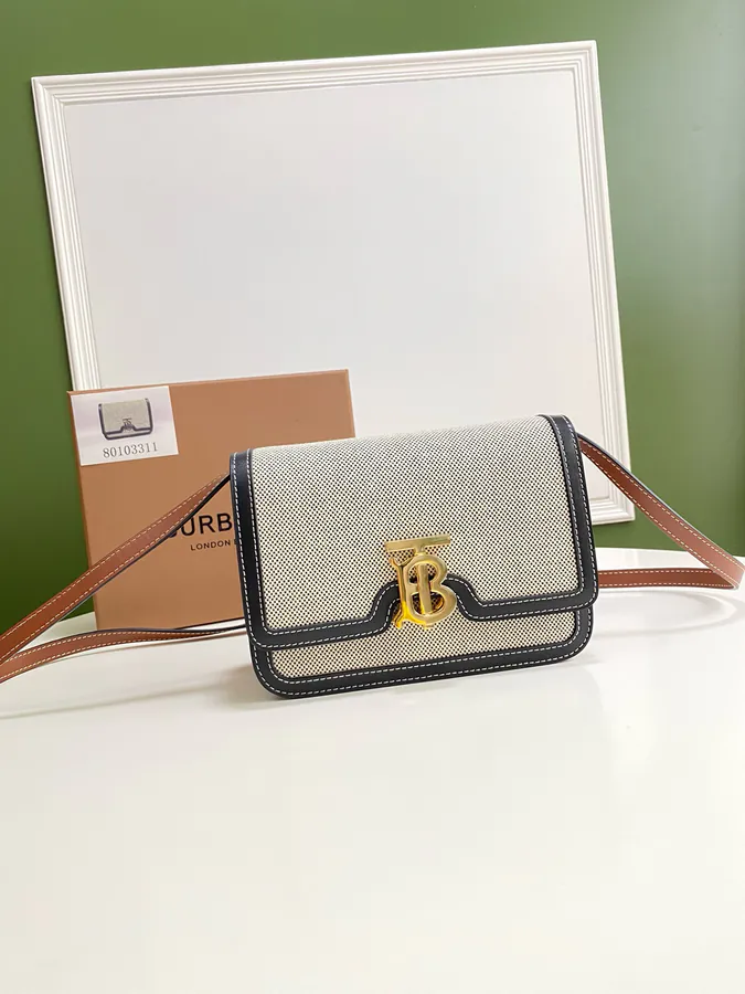 Thomas Bur Exclusive Identifier Dual Tone Canvas and Leather Zip Tote