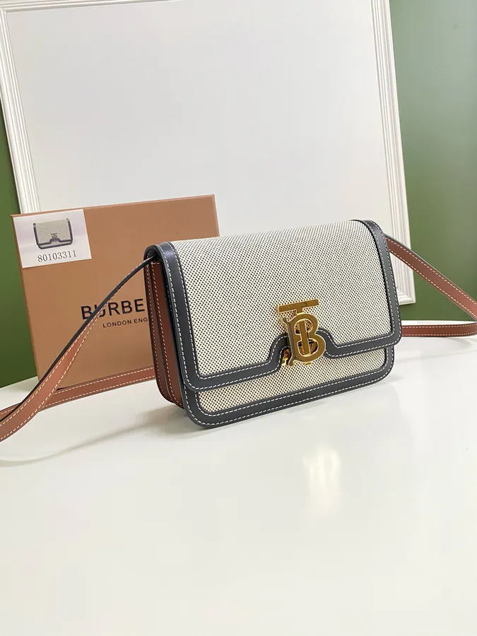 Thomas Bur Exclusive Identifier Dual Tone Canvas and Leather Zip Tote