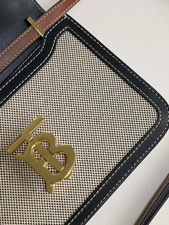 Thomas Bur Exclusive Identifier Dual Tone Canvas and Leather Zip Tote