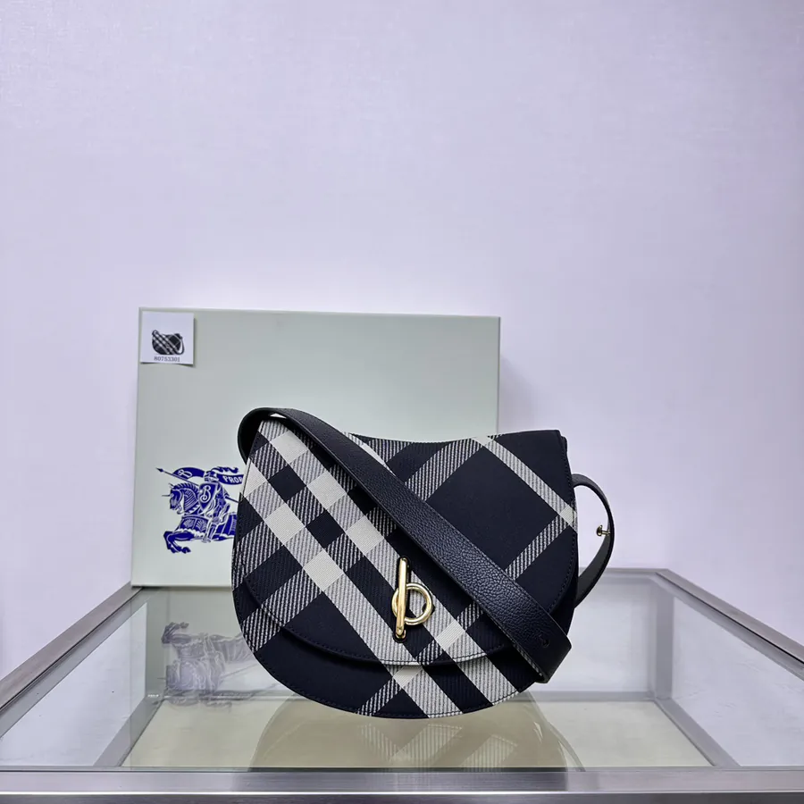 Burberry Latest Wool Stand Bag with B Shape Closure