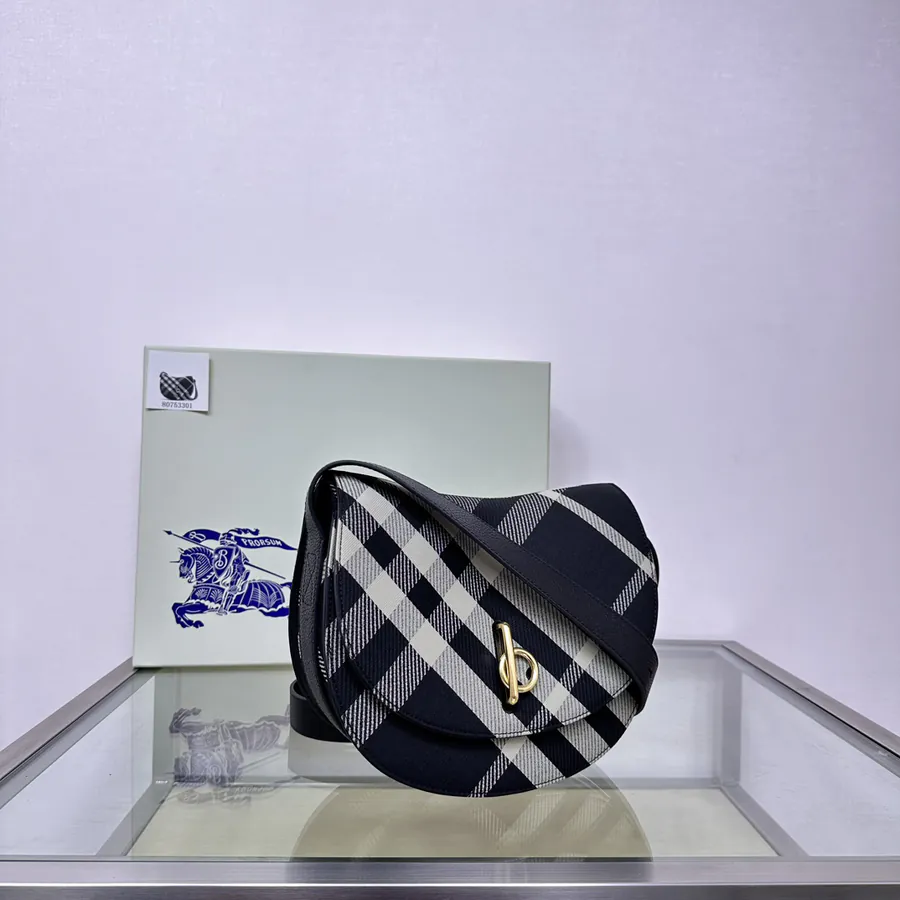 Burberry Latest Wool Stand Bag with B Shape Closure