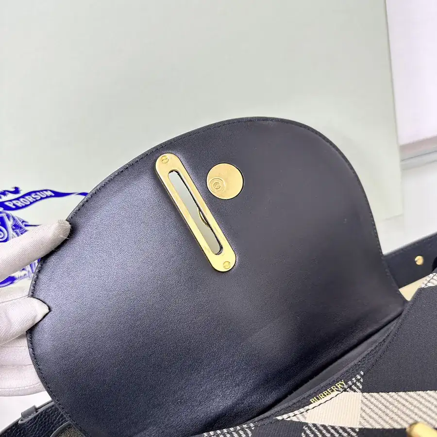 Burberry Latest Wool Stand Bag with B Shape Closure