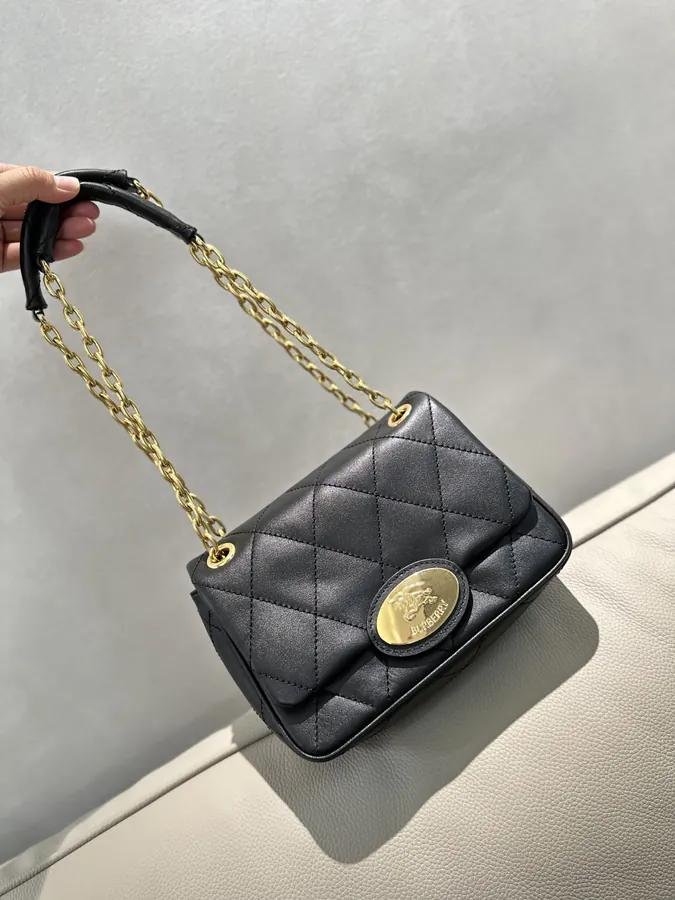 B's Latest Bag Embroidered Calfskin with Metal Knight Embossing