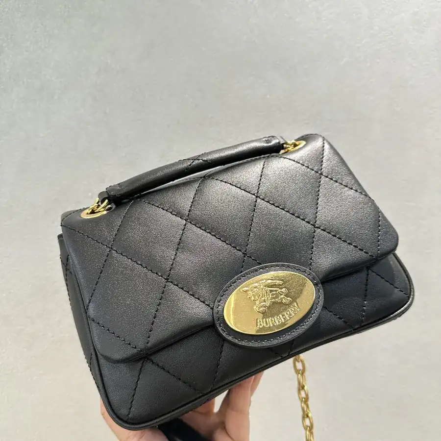 B's Latest Bag Embroidered Calfskin with Metal Knight Embossing
