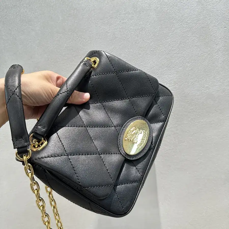 B's Latest Bag Embroidered Calfskin with Metal Knight Embossing