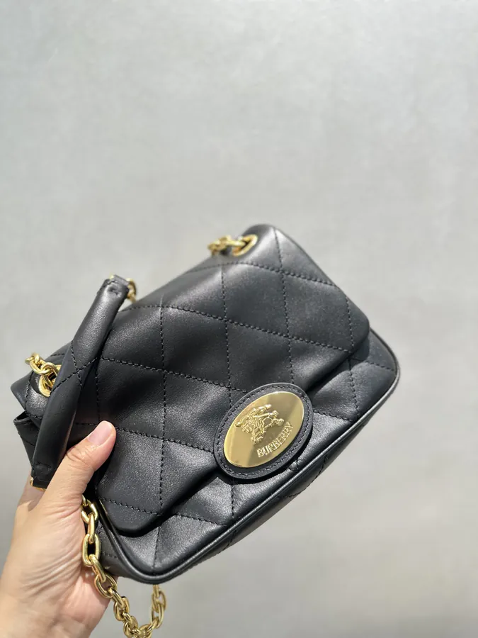 B's Latest Bag Embroidered Calfskin with Metal Knight Embossing