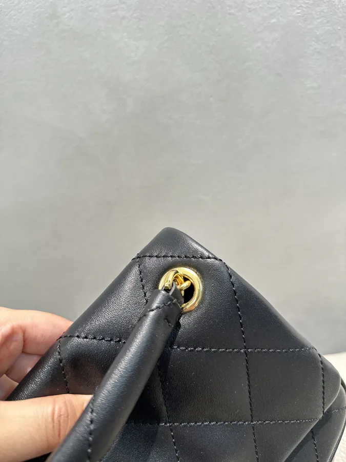 B's Latest Bag Embroidered Calfskin with Metal Knight Embossing