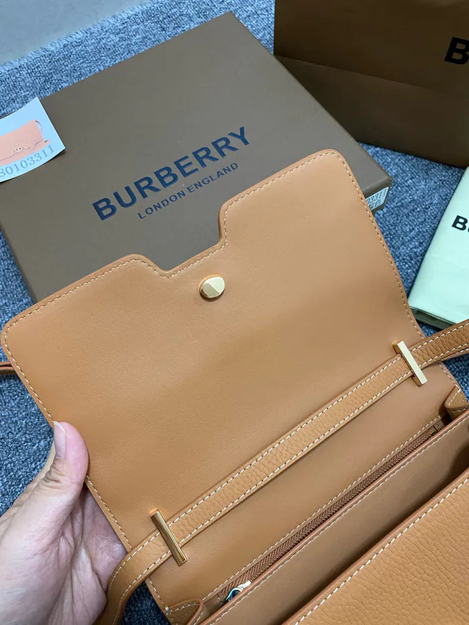 Thomas Burberry TB Exclusive Logo Buckle Tote