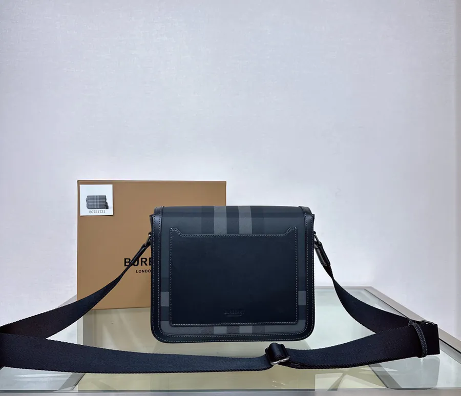 P630 New Postman Bag Elegant Stand Design, Brand Checkered Pattern
