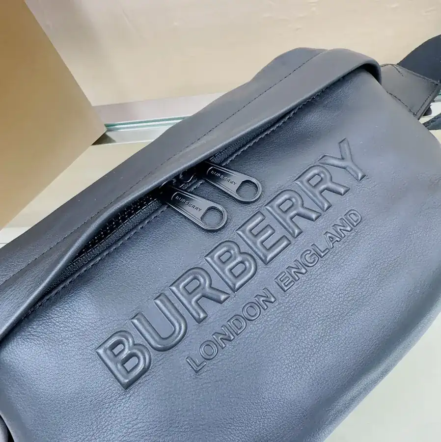 B Brand New Waist Bag with Vintage Style and Brand Logo Embossing