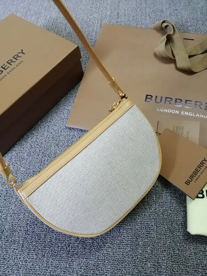 B's Sleek Compact Organizer Bag with Canvas and Leather