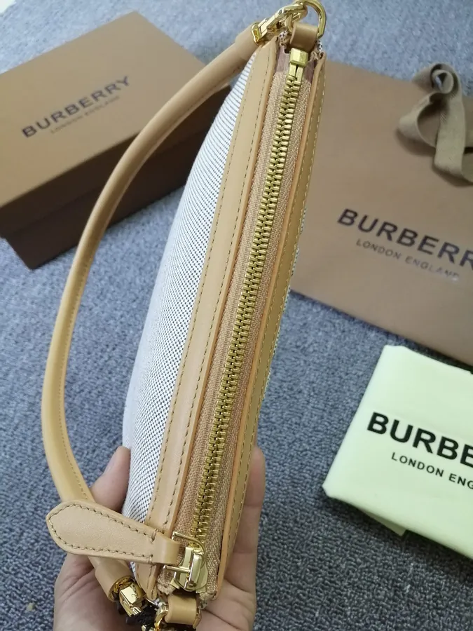 B's Sleek Compact Organizer Bag with Canvas and Leather