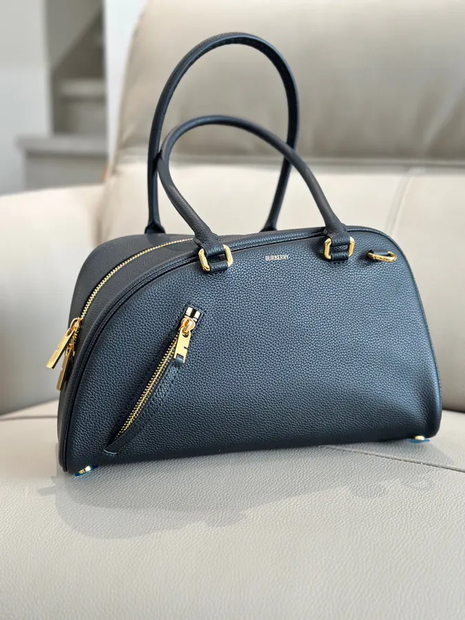 Top B Maison Bowling Bag in Grained Calfskin