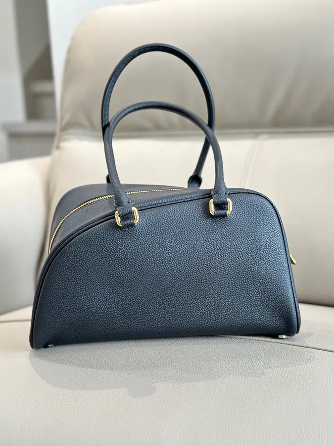 Top B Maison Bowling Bag in Grained Calfskin