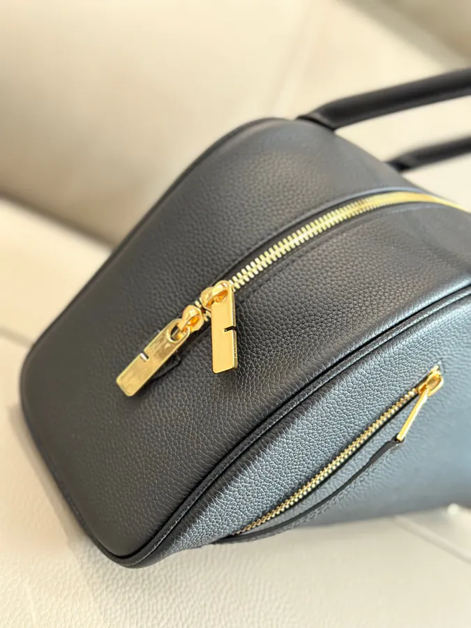 Top B Maison Bowling Bag in Grained Calfskin