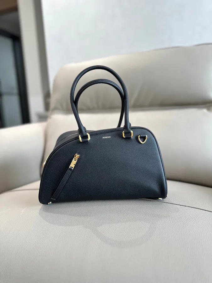 Top B Maison Bowling Bag in Grained Calfskin