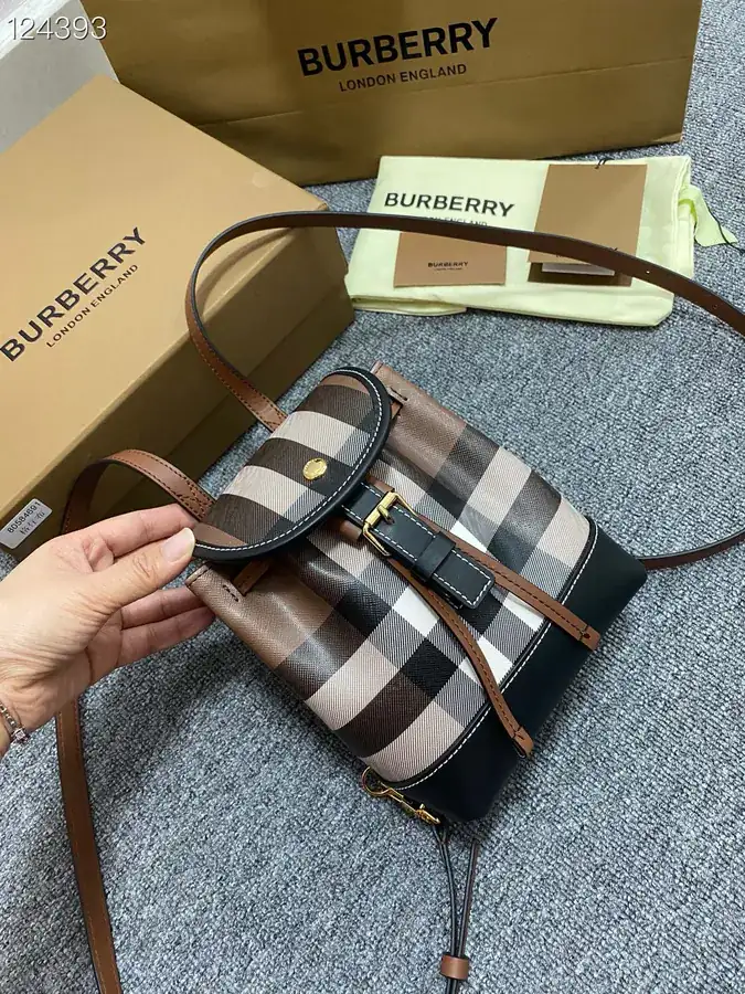 P500 B Brand Grained Calfskin Mini Crossbody Bag