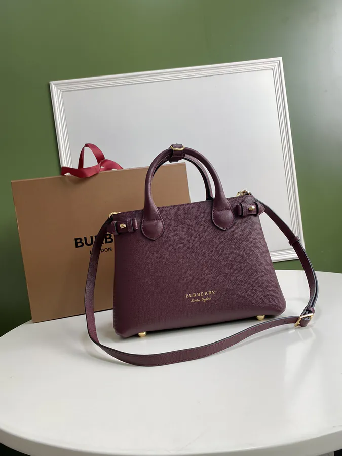 Bbr The Banner托特 Handmade Grained Calfskin & House Check Leather Tote