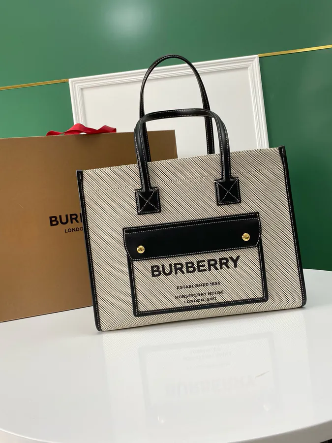 Horseferry Double Color Canvas 33cm Freya Italian Tote