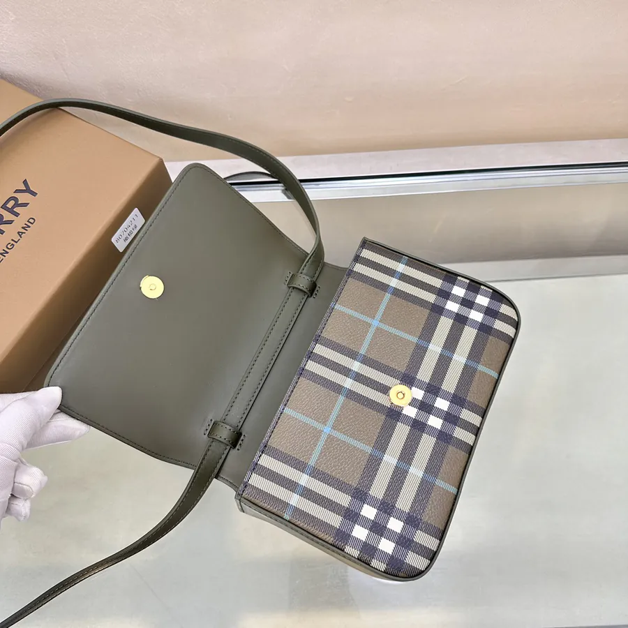 P500B Latest Mini Bag, Smooth Calfskin with Bur Exclusive Pattern