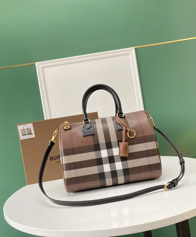 Bur Grained Calfskin Bowling Bag