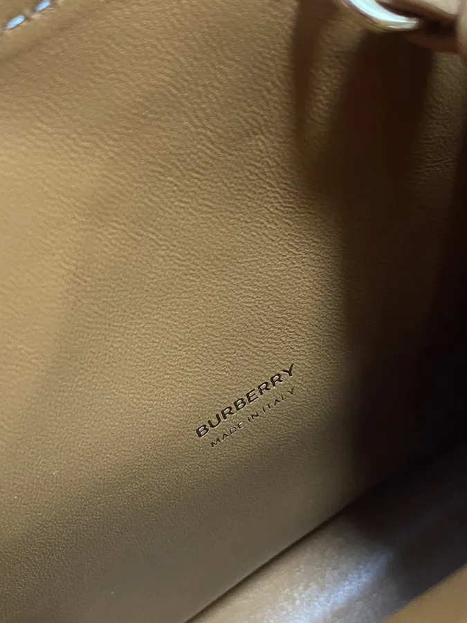 P530 Thomas Burberry Mini Tot Bag with Grained Calfskin