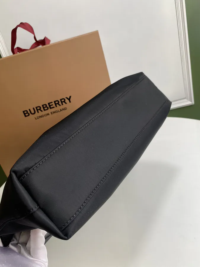 B Brand Tote Bag with Logo Embellishment