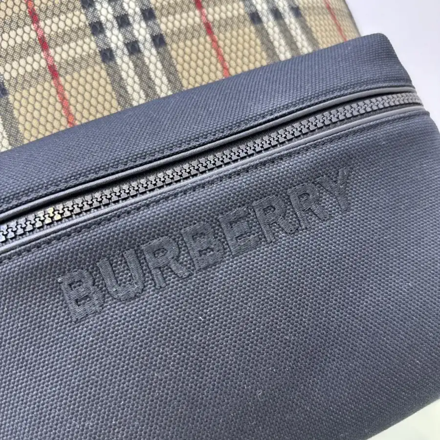 Burberry Double Shoulder Bag with Tartan Pattern
