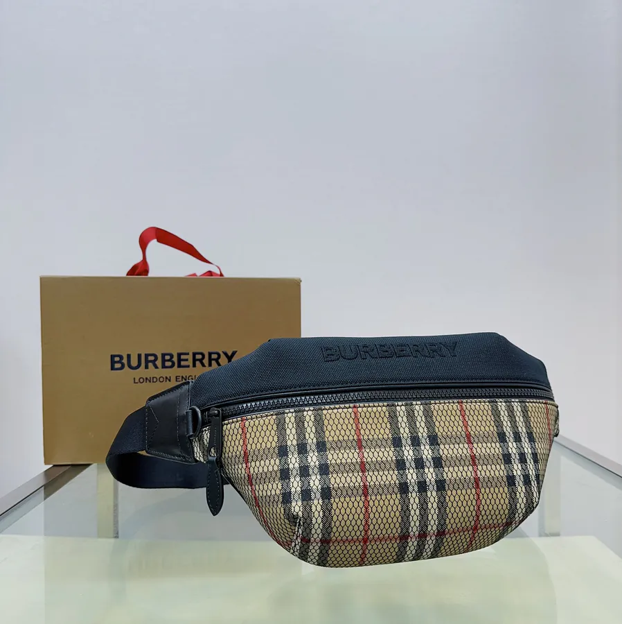 Burberry Bucket Bag with Brand Logo Embroidery