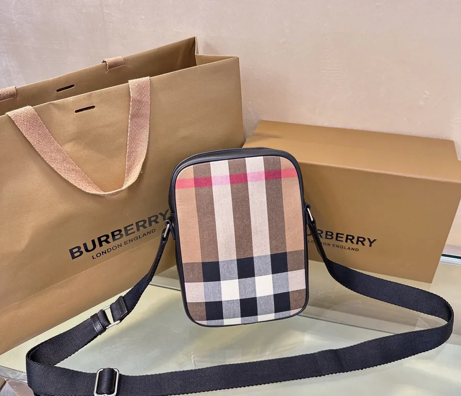 B London Vintage Check Bucket Bag