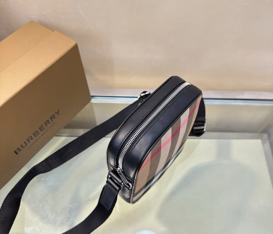 B London Vintage Check Bucket Bag