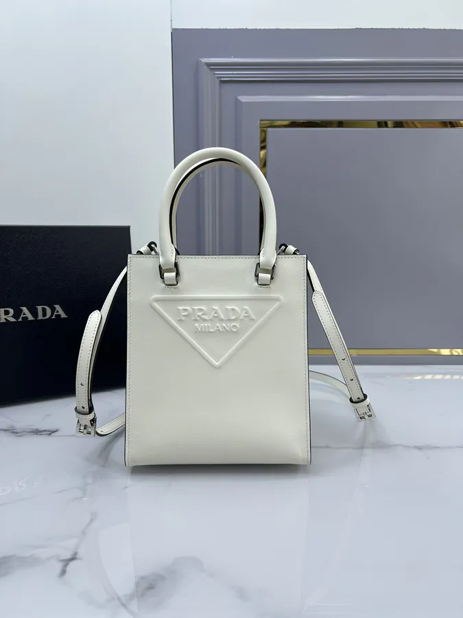 P650 Mini Tote Bag in Grained Calfskin