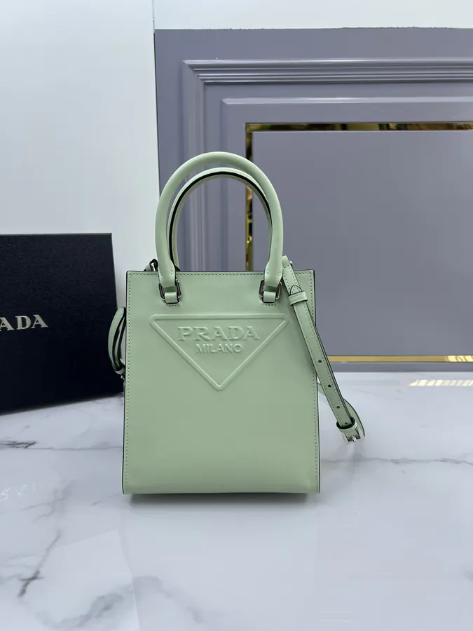P650 Mini Tote Bag 1BA333 Grained Calfskin