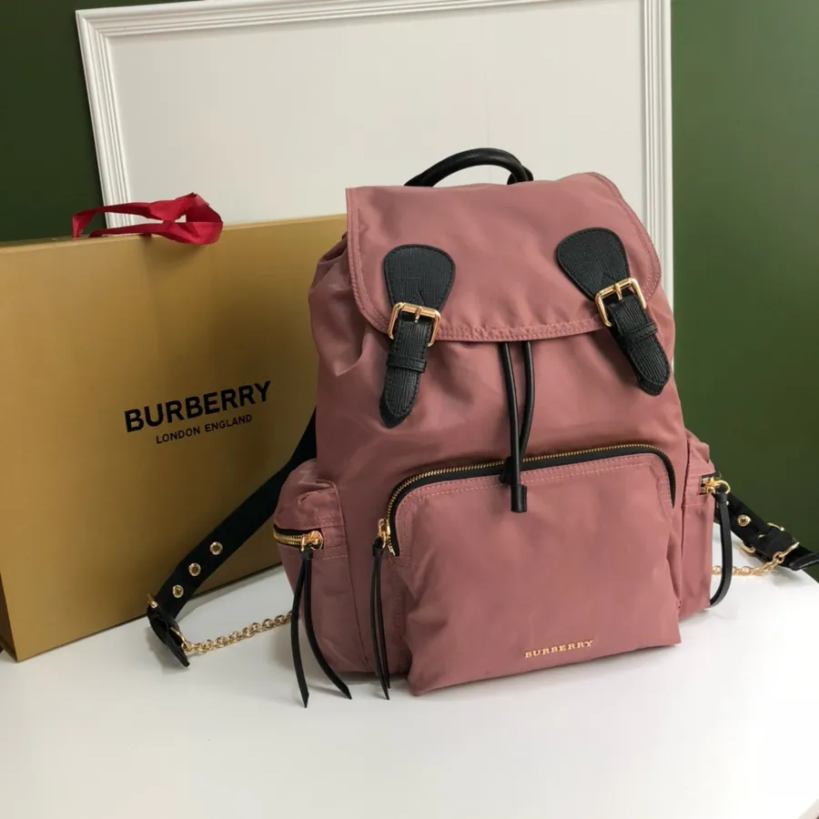The Rucksack Chain Large Gold Closure Backpack