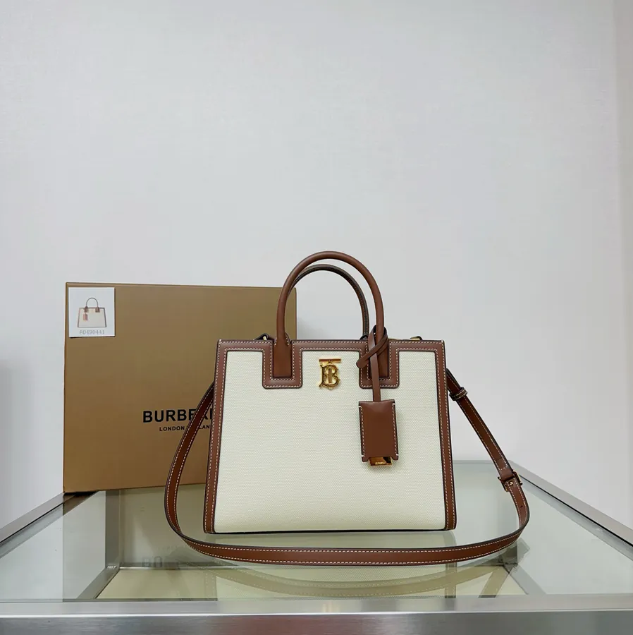 Thomas Burberry Tote Bag with 27cm Handle