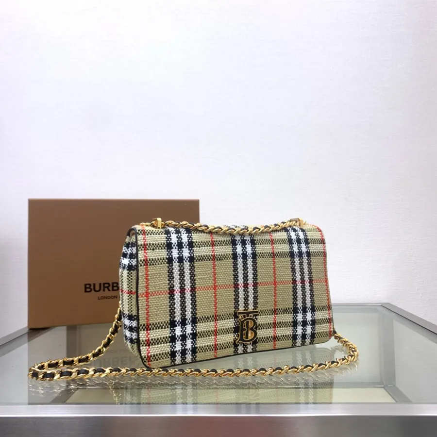P500 Lola Series Vintage Plaid Bucket Bag