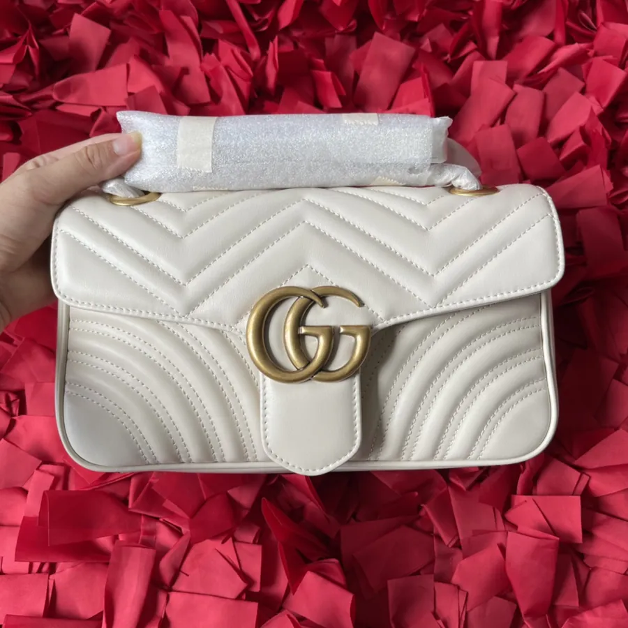 Marmont Grained Calfskin Patchwork Bag