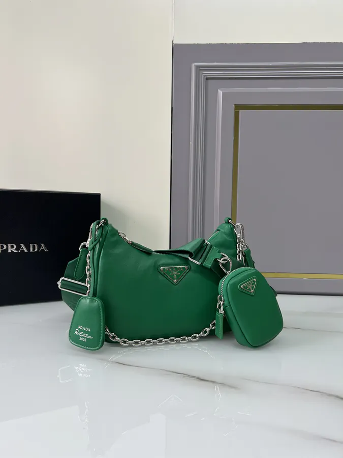 P720 Tri Compartment Soft Sheepskin Crossbody Bag