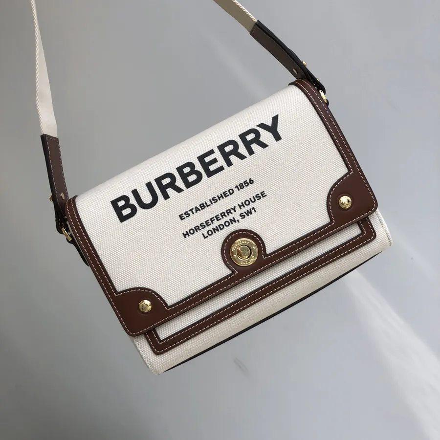 Horseferry Logo Retro Canvas Patchwork Crossbody Bag