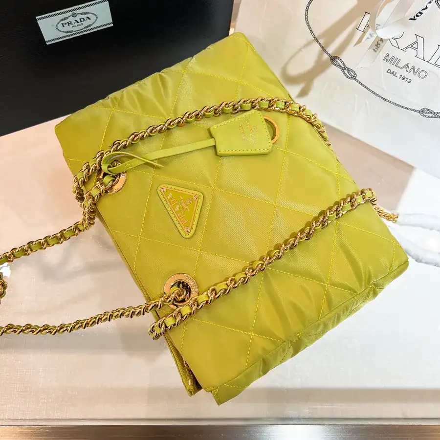 Re Edition 1995 Vintage Shoulder Bag with Black Gold Chain