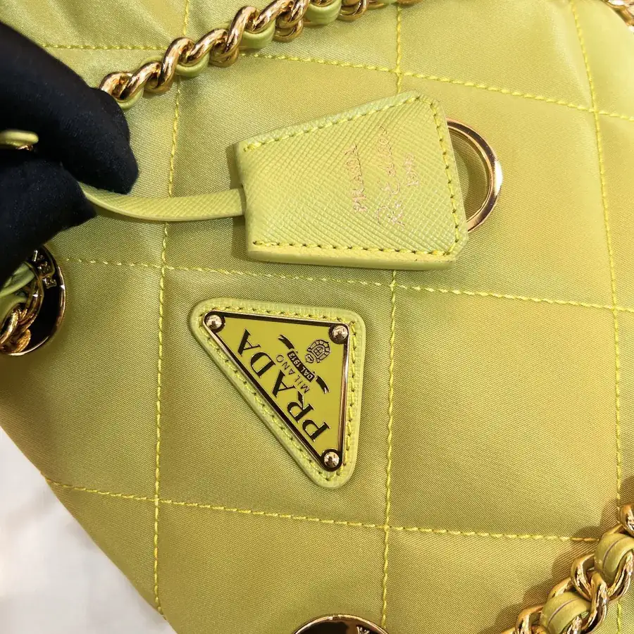 Re Edition 1995 Vintage Shoulder Bag with Black Gold Chain