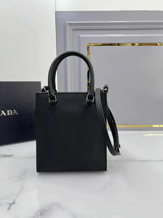 P650 Mini Tote Bag in 1BA333 Grained Calfskin