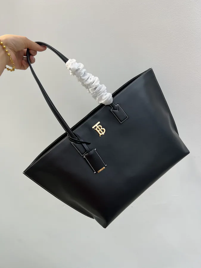 Thomas Burberry Original Bucket Bag with Gold Logo