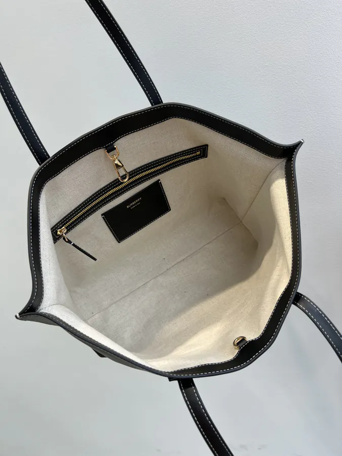 Thomas Burberry Original Bucket Bag with Gold Logo