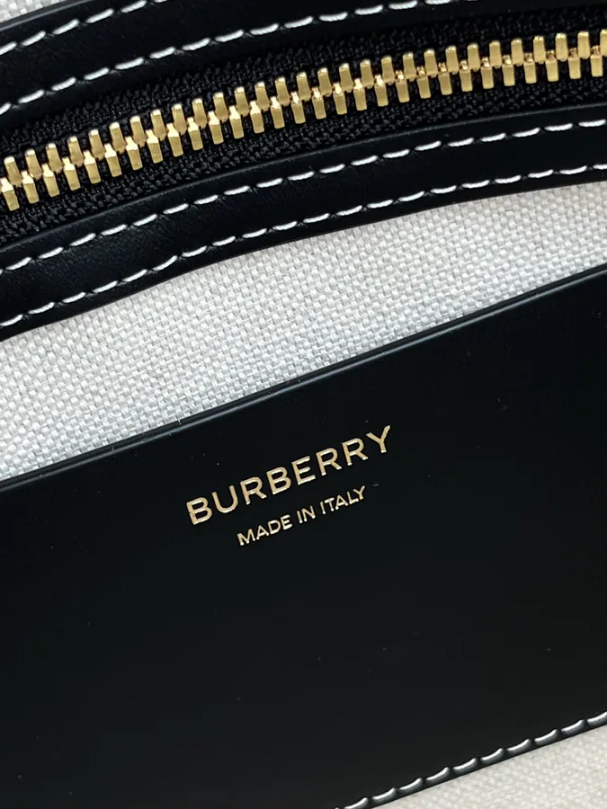 Thomas Burberry Original Bucket Bag with Gold Logo