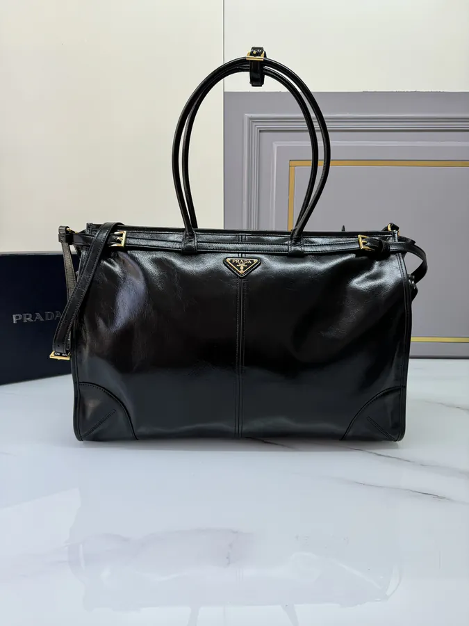 Lussolf Grained Calfskin Large Handbag