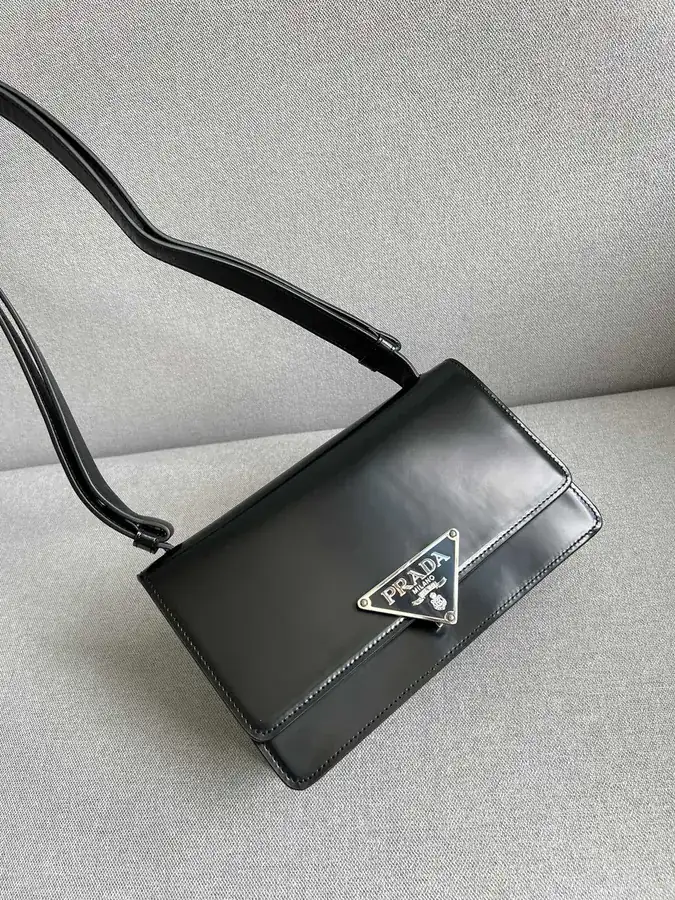 Cleo Series Bright Calfskin Clutch Crossbody Bag