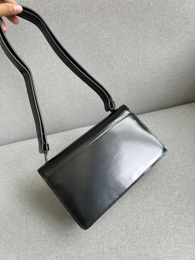 Cleo Series Bright Calfskin Clutch Crossbody Bag