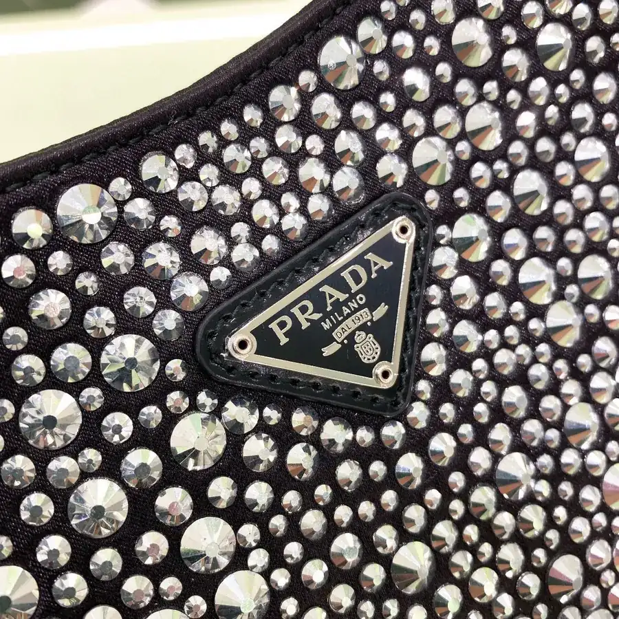 New Cleo Clutch with Diamonds 1BC169 Black Diamond